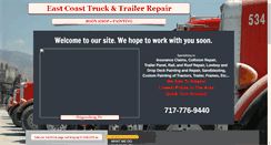 Desktop Screenshot of eastcoasttrkcollision.com