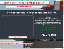 Tablet Screenshot of eastcoasttrkcollision.com